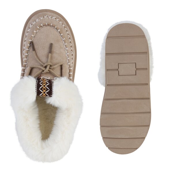 Damen Pantoffeln in Khaki