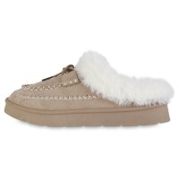 Damen Pantoffeln in Khaki