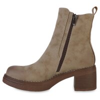 Damen Klassische Stiefeletten in Khaki