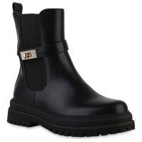 Damen Biker Boots in Schwarz