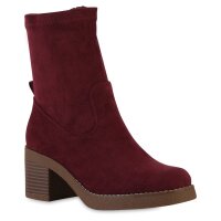 Damen Klassische Stiefeletten in Burgund