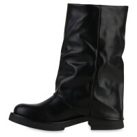 Damen Bikerstiefel in Schwarz