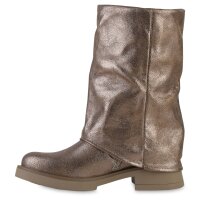 Damen Bikerstiefel in Gold