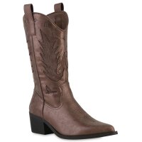 Damen Cowboystiefel in Braun