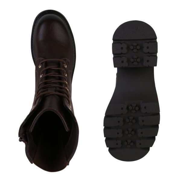 Damen Schnürstiefeletten in Braun