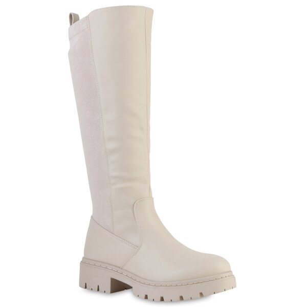 Damen Klassische Stiefel in Beige