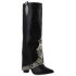 Damen Cowboystiefel in Schwarz Snake