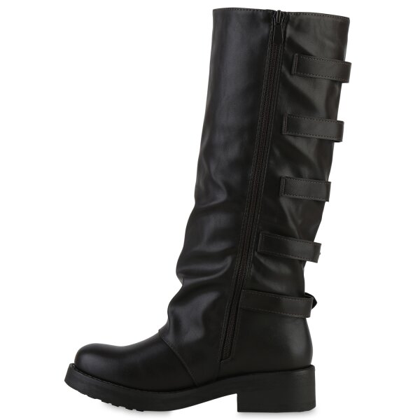 Damen Bikerstiefel in Braun