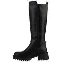 Damen Bikerstiefel in Schwarz