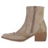 Damen Cowboy Boots in Khaki Velours