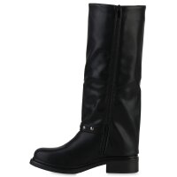 Damen Bikerstiefel in Schwarz
