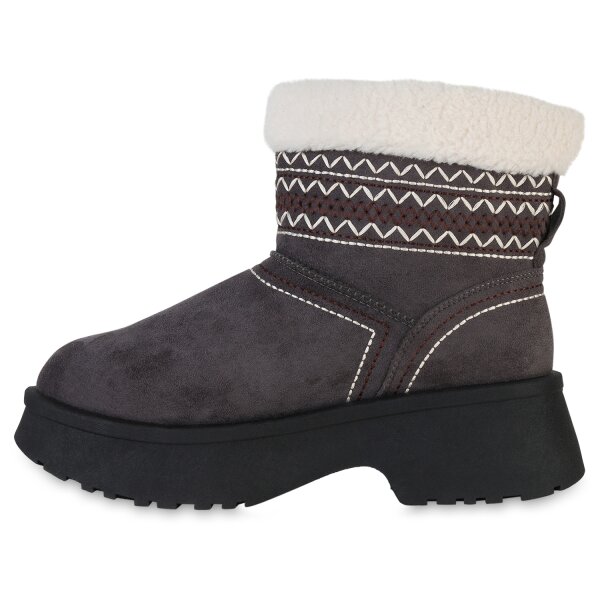 Damen Winter Boots in Grau