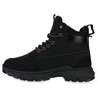 Damen Worker Boots in Schwarz