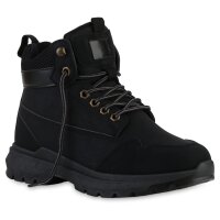 Damen Worker Boots in Schwarz
