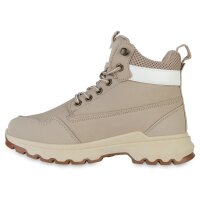 Damen Worker Boots in Beige