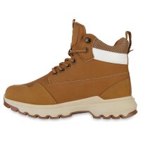 Damen Worker Boots in Hellbraun