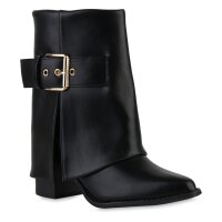 Damen Cowboy Boots in Schwarz