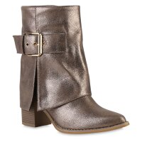 Damen Cowboy Boots in Gold