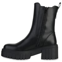 Damen Plateau Boots in Schwarz