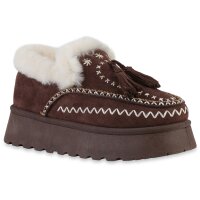 Damen Klassische Hausschuhe in Braun