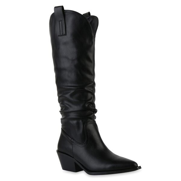 Damen Cowboystiefel in Schwarz