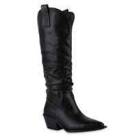 Damen Cowboystiefel in Schwarz