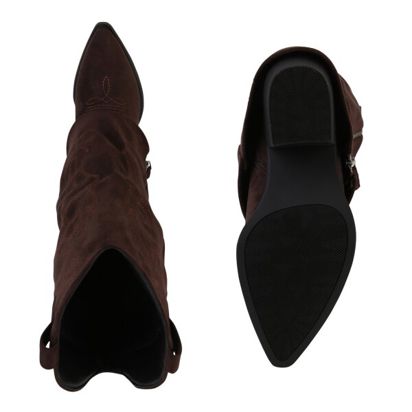 Damen Cowboystiefel in Braun