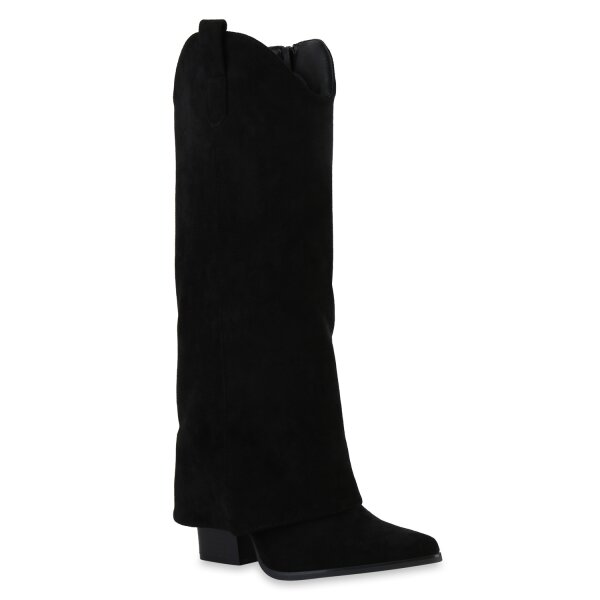 Damen Cowboystiefel in Schwarz