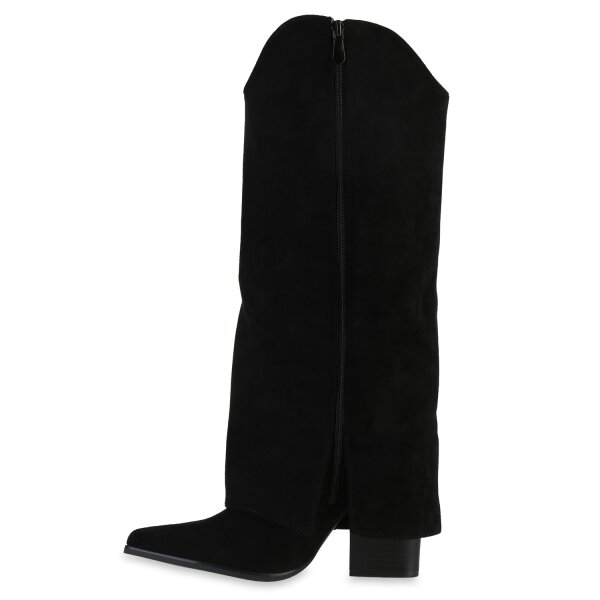 Damen Cowboystiefel in Schwarz