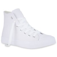 Damen Sneaker high in Weiss Weiss