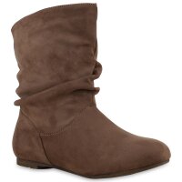 Damen Schlupfstiefeletten in Taupe
