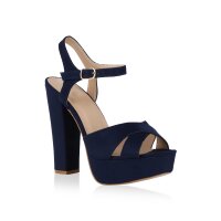 Damen Plateau Sandaletten in Dunkelblau