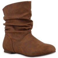 Damen Schlupfstiefeletten in Hellbraun