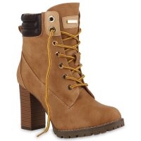 Damen Schnürstiefeletten in Braun
