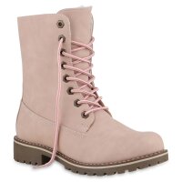 Damen Schnürstiefeletten in Rosa