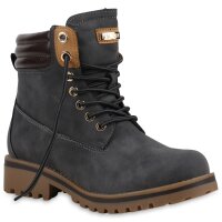 Damen Worker Boots in Grau
