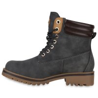 Damen Worker Boots in Grau