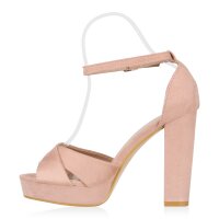 Damen Plateau Sandaletten in Rosa