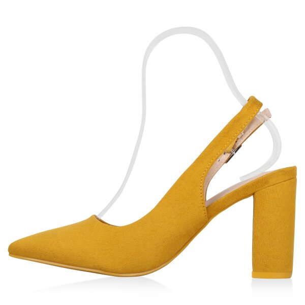 Damen Slingpumps in Gelb