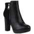 Damen Plateau Boots in Schwarz
