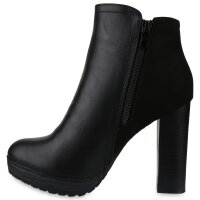 Damen Plateau Boots in Schwarz