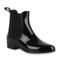 Damen Gummistiefeletten in Schwarz