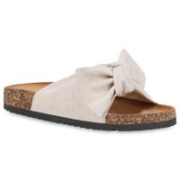 Damen Pantoletten in Creme