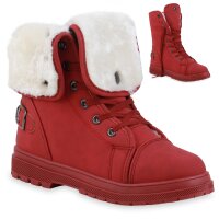Damen Worker Boots in Rot
