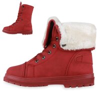 Damen Worker Boots in Rot