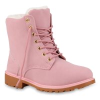 Damen Worker Boots in Rosa