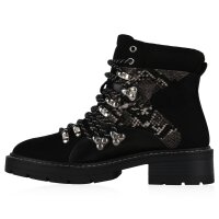 Damen Schnürstiefeletten in Schwarz Dunkelgrau...