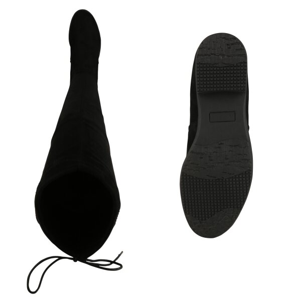 Damen Overknees in Schwarz