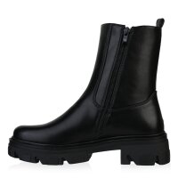 Damen Plateau Boots in Schwarz PU