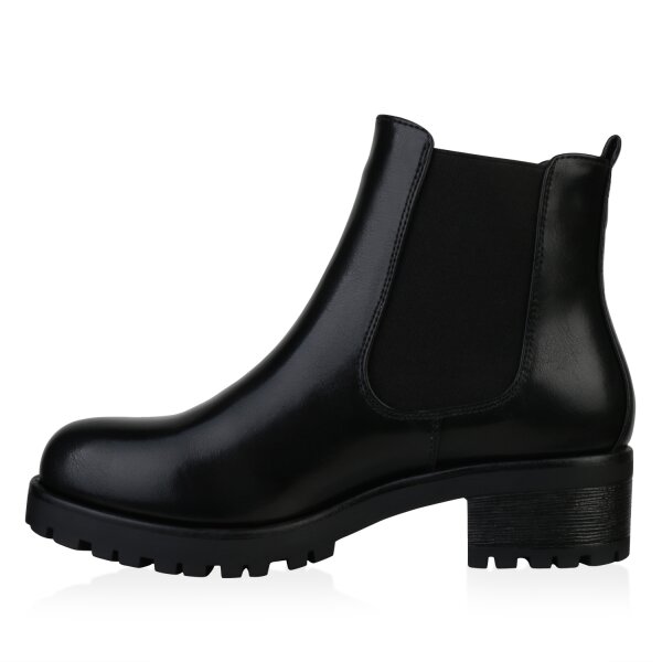 Damen Chelsea Boots in Schwarz